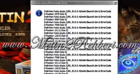 metin2 torrent güncellenmesinde hata